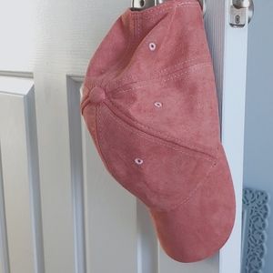Pink suede cap
